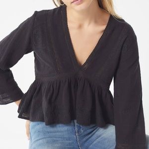 Urban outfitters Isabella Embroidered Lace Top
